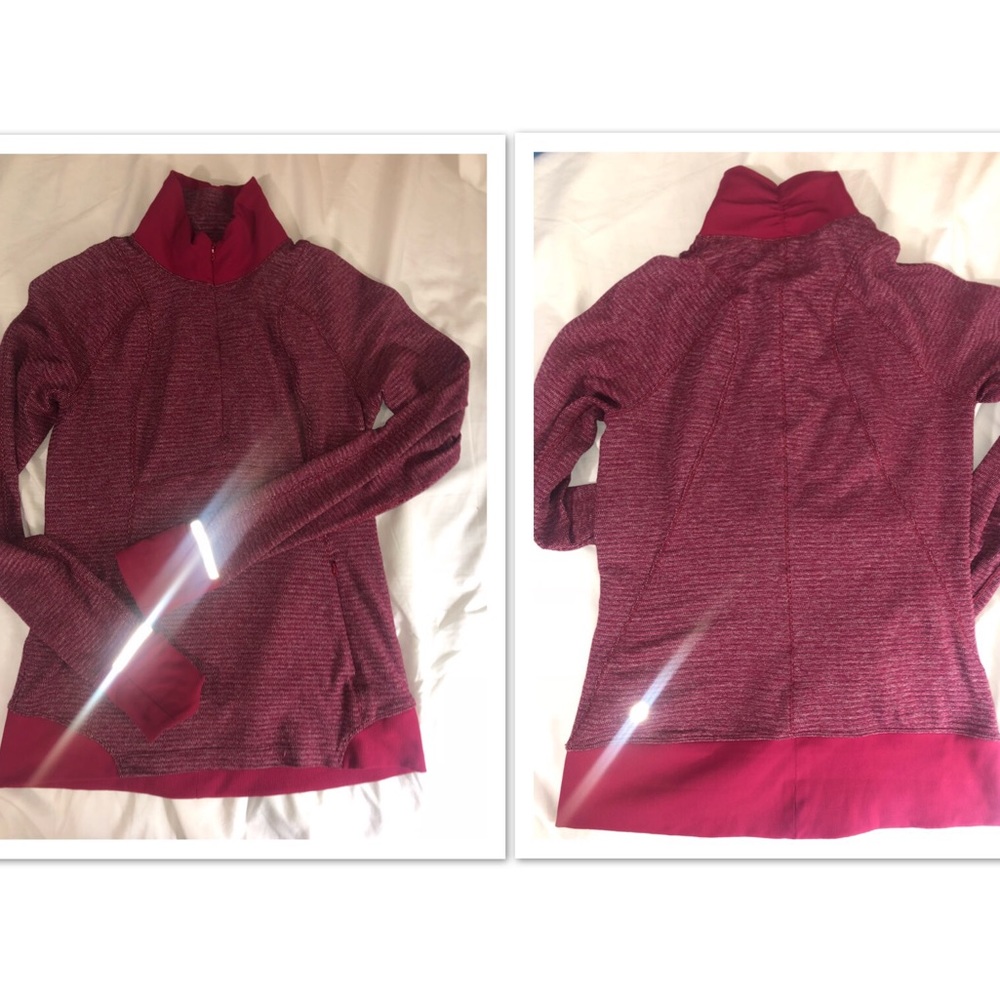 Lululemon Swiflty Fleecd QuartzerZip Berry Size 8